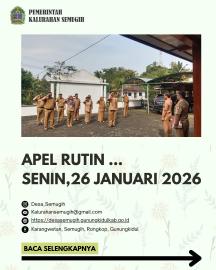APEL RUTIN SENIN PAGI KALURAHAN SEMUGIH (26-01-2026)